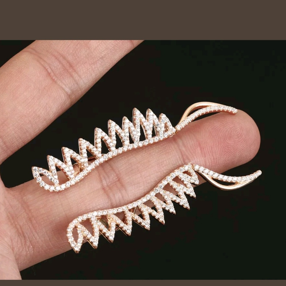 White Topaz unique finger cuff multi size